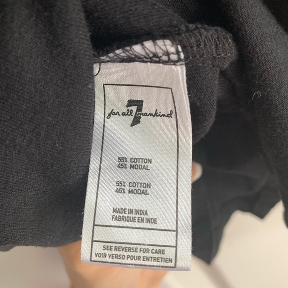 7 For all Mankind Black Tee - Picture 4 of 5